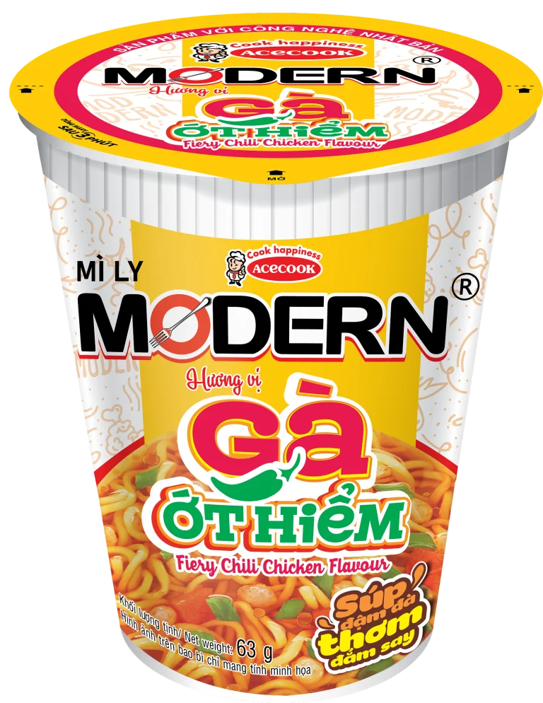 [FODMI021] S-Mì Ly Modern Hương Vị Gà Ớt Hiểm 63g