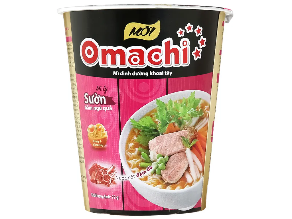 Mì Ly Omachi sườn hầm ngũ quả 70g