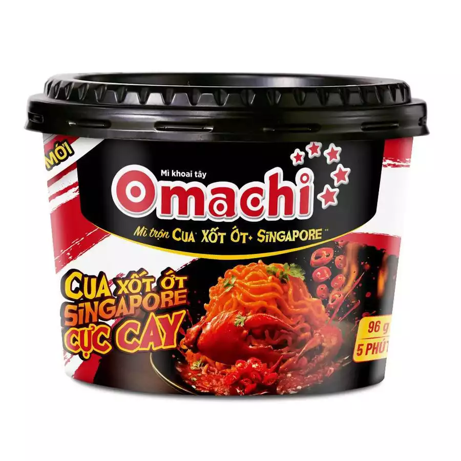 Mì  tô Omachi trộn cua xốt ớt 96g