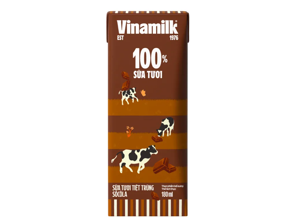 S-Sữa hộp VINAMILK 180ml sữa tươi tuyệt trùng socola