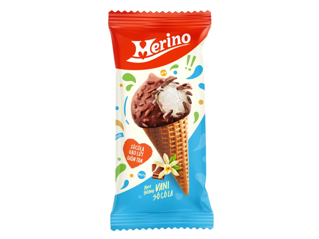 Kem ốc quế Merino S.Teen Vani-Socola 60g