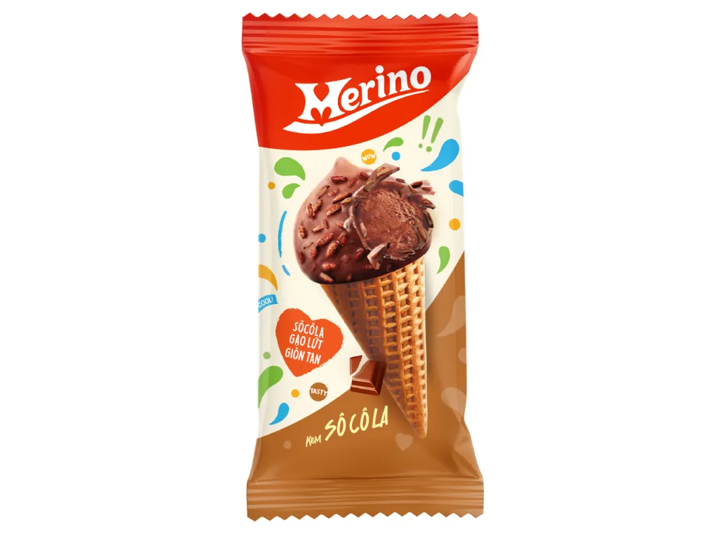 S-Kem ốc quế Merino S.Teen Socola 60g