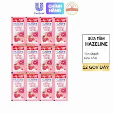 Sữa Tắm HAZELINE Sáng Mịn Hương Yến Mạch Dâu Tằm 12*6g