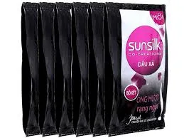 [HPCSH014] S-Dầu Xả SUNSILK Óng Mượt Rạng Ngời (Đen) 6g x10/84 dây